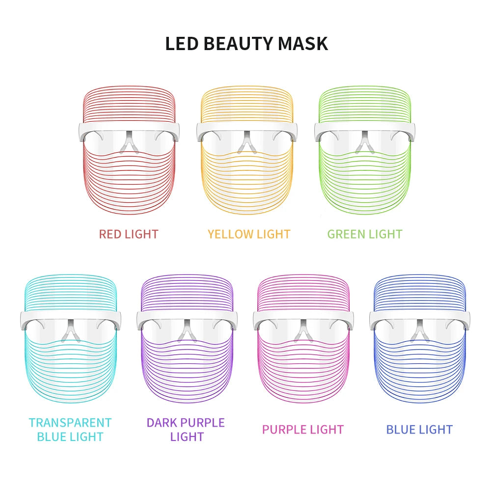 LED Light Therapy Facial Mask USB