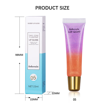 Moisturize Versa Gel Tube Two-Tone Plumping Lip Gloss