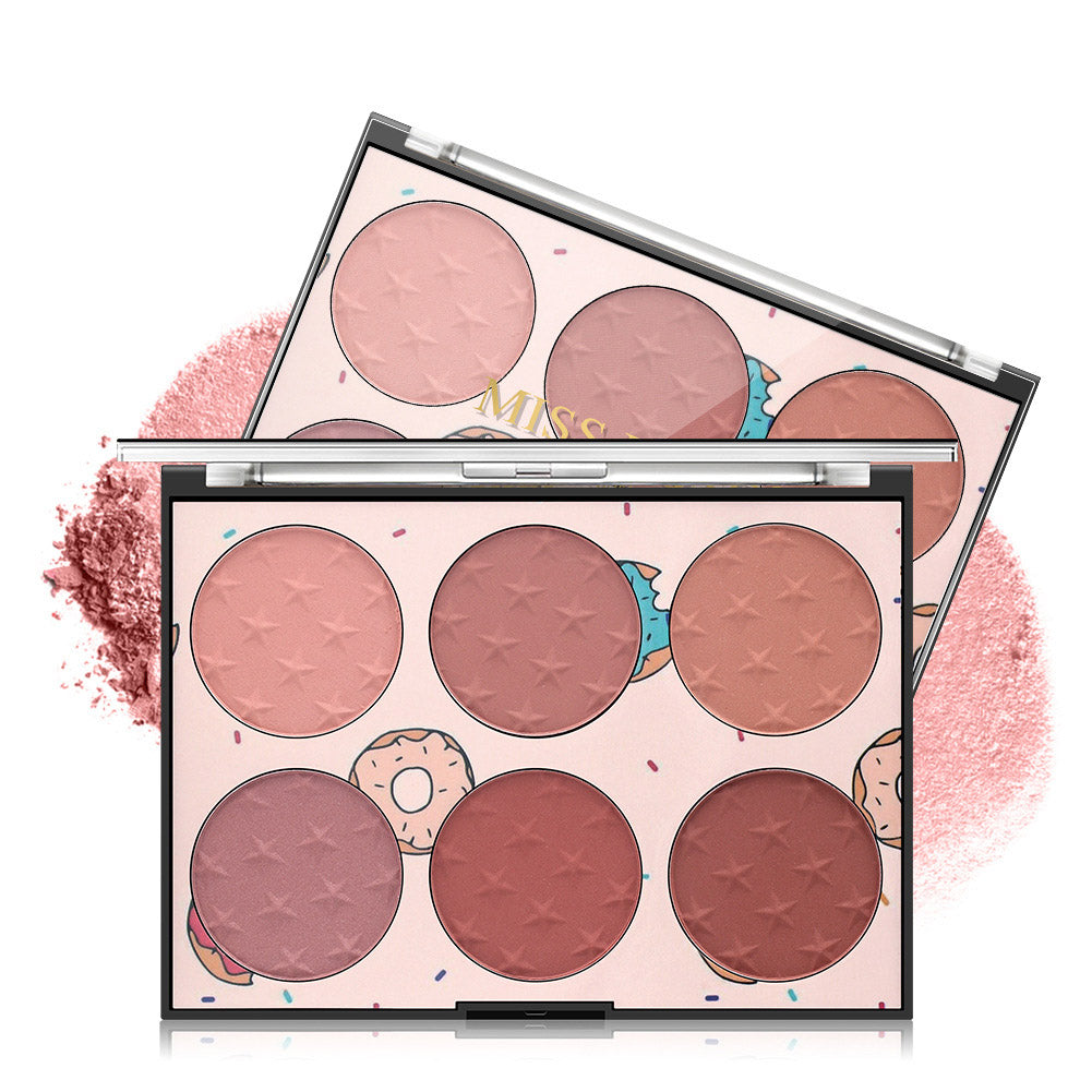 6 Colors Blush Palette Matte Rouge