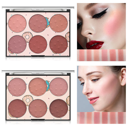 6 Colors Blush Palette Matte Rouge