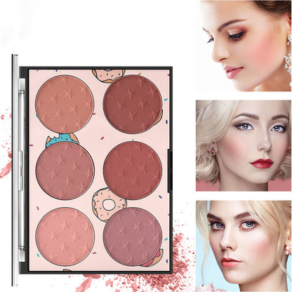 6 Colors Blush Palette Matte Rouge