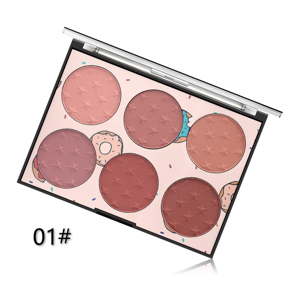 6 Colors Blush Palette Matte Rouge