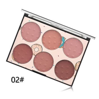 6 Colors Blush Palette Matte Rouge